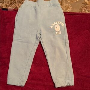 A Bathing Ape Kids Light Blue Joggers